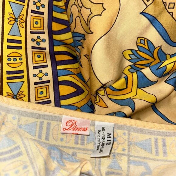 Diners MIE FRANCE French Provencal gold Cairo Egypt Pyramids table cloth 63x70 - Picture 2 of 6